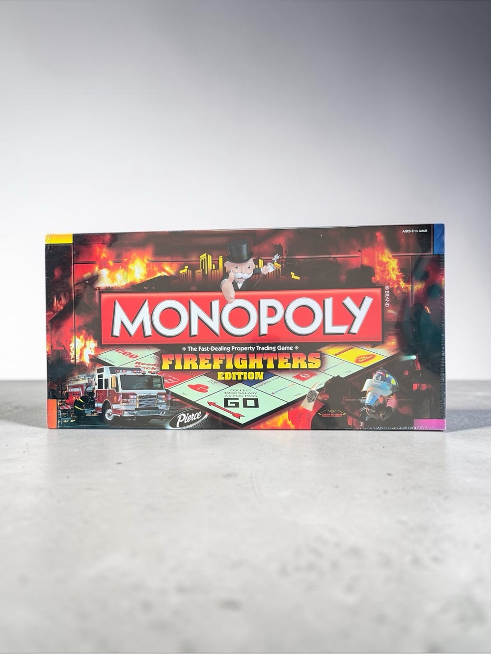 MONOPOLY FIREFIGHTERS EDITION BOARD GAME COMPLETE LOOKING BOX